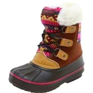 London Fog Girls Tottenham Water Resistant Winter Fur Snow Boots Shoes Size 4